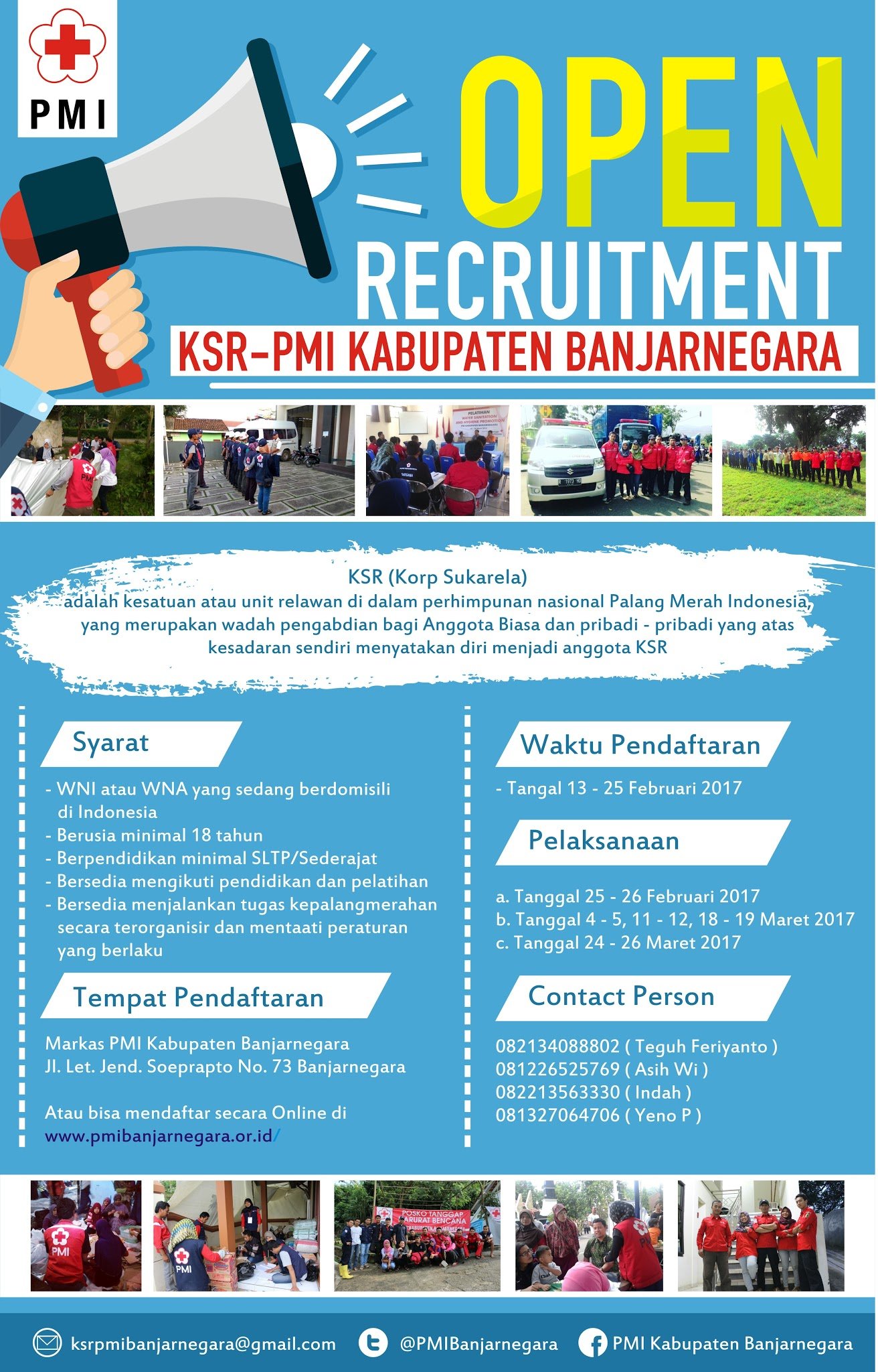 OPEN RECRUITMENT KSR PMI KABUPATEN BANJARNEGARA