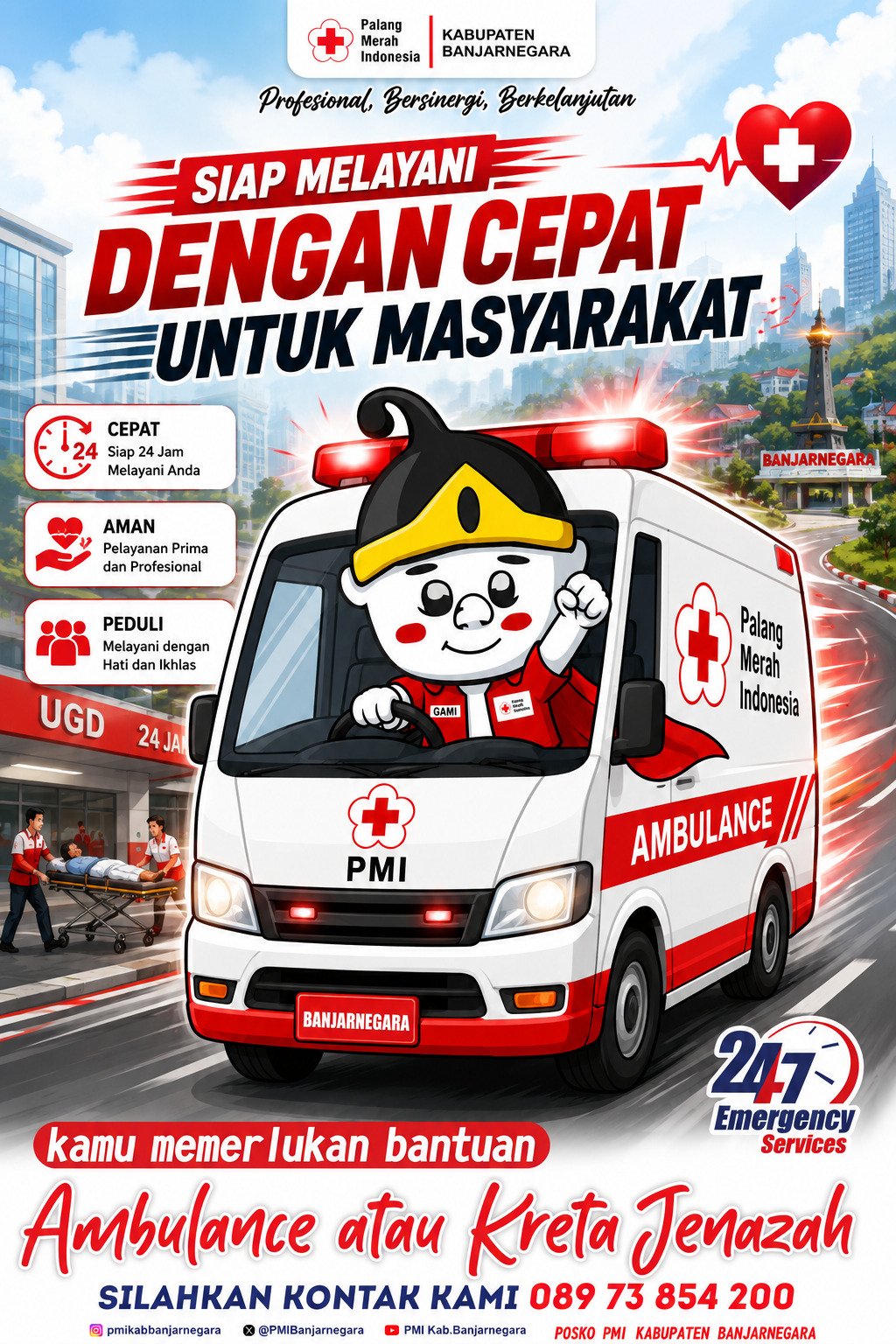 Nomor Layanan Posko PMI 24/7